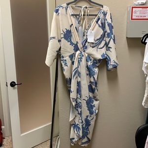 NWT Hope & Ivy Maternity kimono midi dress in floral size 16 maternity